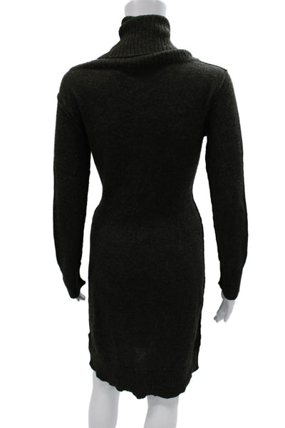 Peruvian Connection Women Sweater Dress Alpaca Green Long Sleeve Size S