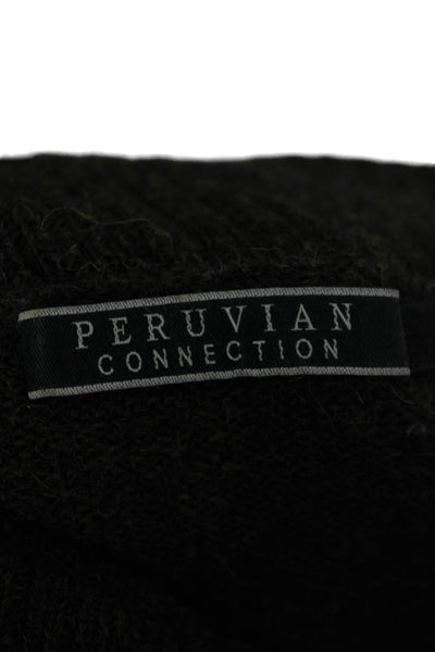 Peruvian Connection Women Sweater Dress Alpaca Green Long Sleeve Size S