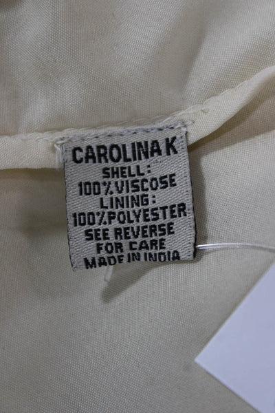 Carolina K Womens Shift Dress Ivory Boatneck 3/4 Sleeve Knee Size S