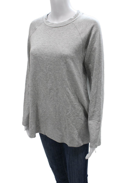 Eileen Fisher Women Tunic T-Shirt Gray Long Sleeve Round Neck Tencel Size M