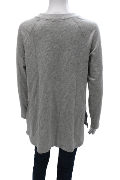 Eileen Fisher Women Tunic T-Shirt Gray Long Sleeve Round Neck Tencel Size M