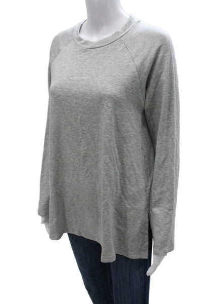 Eileen Fisher Women Gray Tunic Long Sleeve Crew Neck Petite Size S