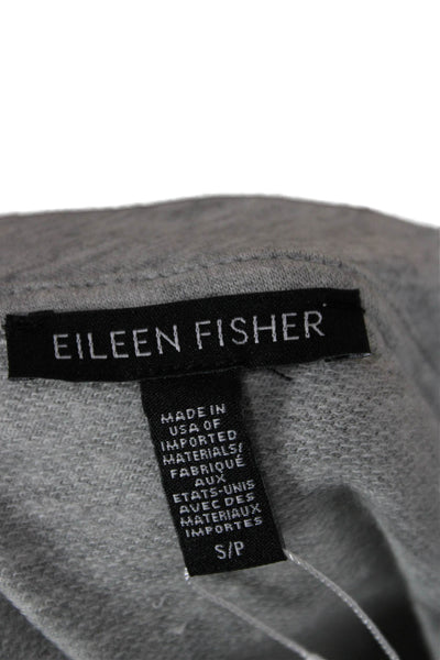 Eileen Fisher Women Gray Tunic Long Sleeve Crew Neck Petite Size S