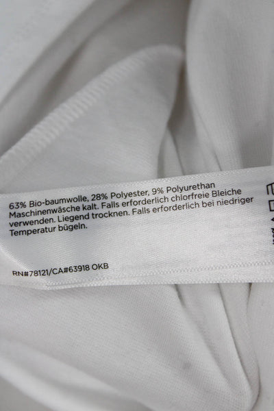 Eileen Fisher Women White Basic Jacket Zip Long Sleeve Organic Cotton Size S
