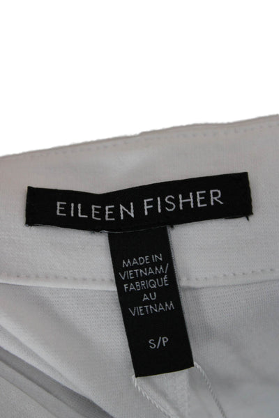 Eileen Fisher Women White Basic Jacket Zip Long Sleeve Organic Cotton Size S