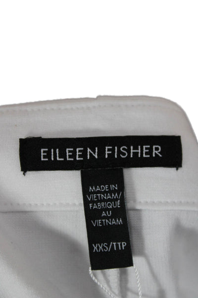 Eileen Fisher Women Basic Jacket White Zip Long Sleeve Petites Size 2XS