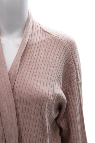 Eileen Fisher Women Pink Striped Organic Cotton Cardigan Size XS