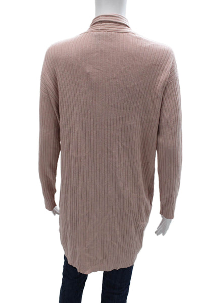 Eileen Fisher Women Pink Striped Organic Cotton Cardigan Size XS