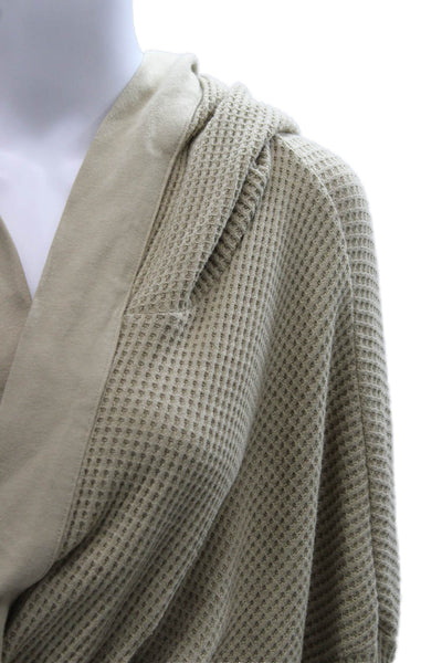 Polo Ralph Lauren Mens Cotton Blend Hooded Robe Beige Size L/XL