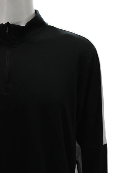 Nike Mens Pullover Mock Neck Colorblock Black Polyester Long Sleeve Size XL