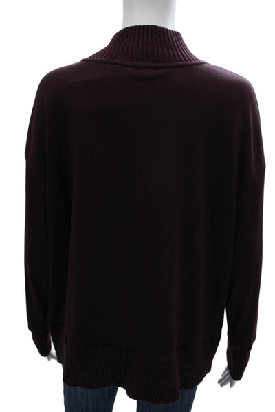 Simply Vera Vera Wang Women Purple Sweater Mock Neck Long Sleeve Size S