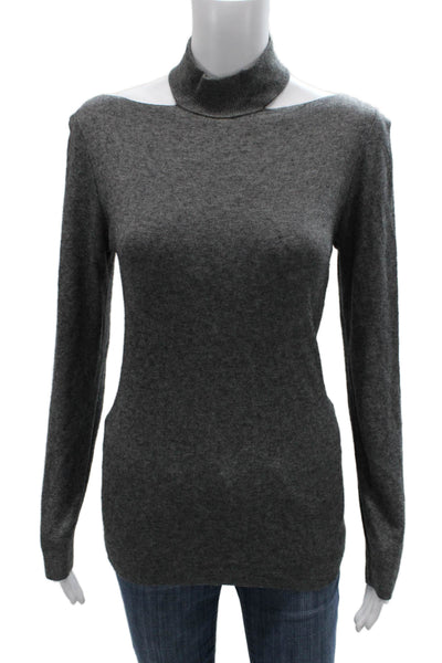 Bailey 44 Womens Pullover Sweater Gray Viscose Boat Neck Long Sleeve Size M