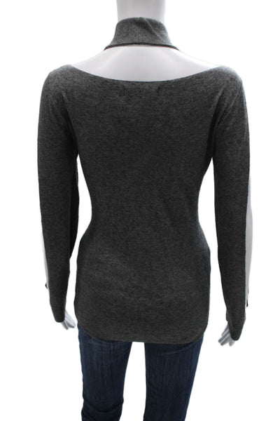 Bailey 44 Womens Pullover Sweater Gray Viscose Boat Neck Long Sleeve Size M