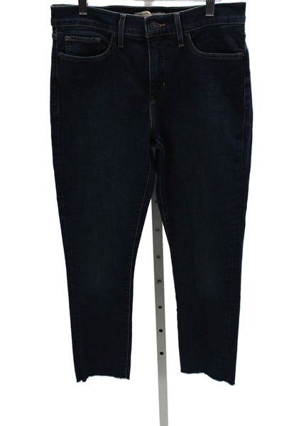 Levis Womens Ankle Jeans Blue Mid Rise Cotton Size 29