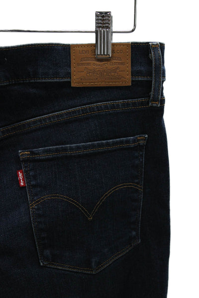 Levis Womens Ankle Jeans Blue Mid Rise Cotton Size 29