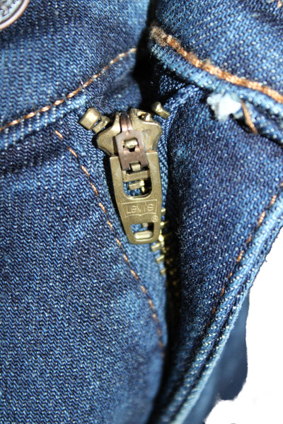 Levis Womens Ankle Jeans Blue Mid Rise Cotton Size 29