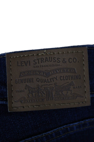 Levis Womens Ankle Jeans Blue Mid Rise Cotton Size 29