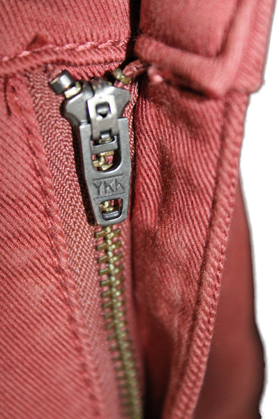 Joie Women Skinny Jeans High Waist Red Zip Cotton Inseam 26 Size 30