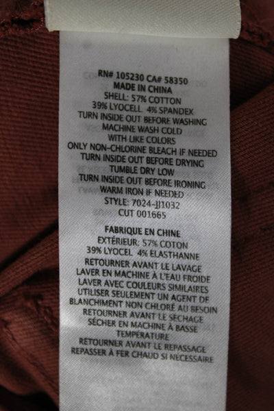 Joie Women Skinny Jeans High Waist Red Zip Cotton Inseam 26 Size 30