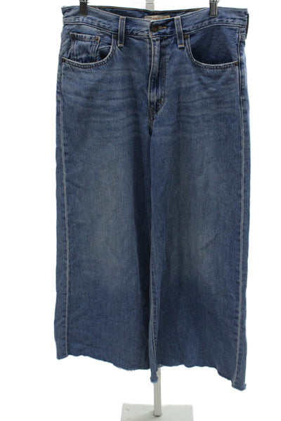Levi Strauss & Co Women Blue Wide-Leg Jeans Size 29