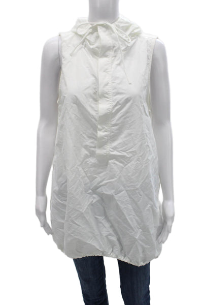 Zara Womens White Sleeveless Tunic Polyamide Pullover Size M