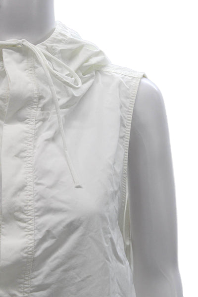 Zara Womens White Sleeveless Tunic Polyamide Pullover Size M