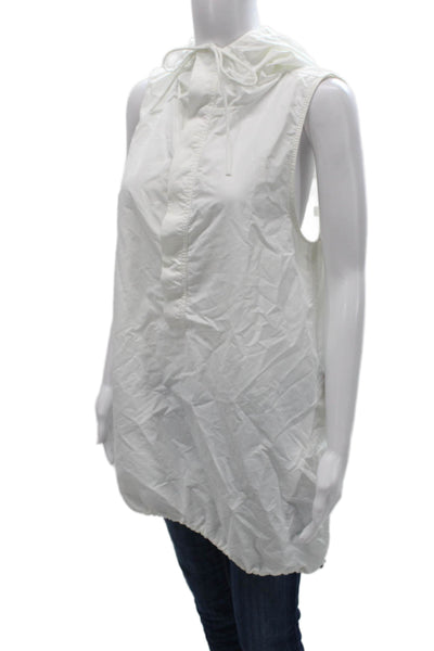 Zara Womens White Sleeveless Tunic Polyamide Pullover Size M