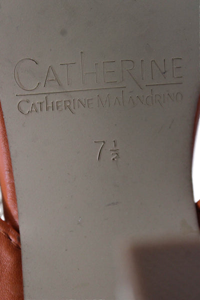 Catherine Catherine Malandrino Womens Square Toe Heels Shoes Orange Size 7.5