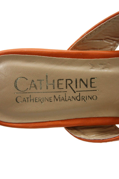 Catherine Catherine Malandrino Womens Square Toe Heels Shoes Orange Size 7.5