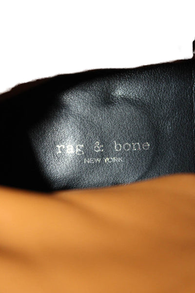 Rag & Bone Womens Suede Block Heels Ankle Boots Shoes Brown Size 8