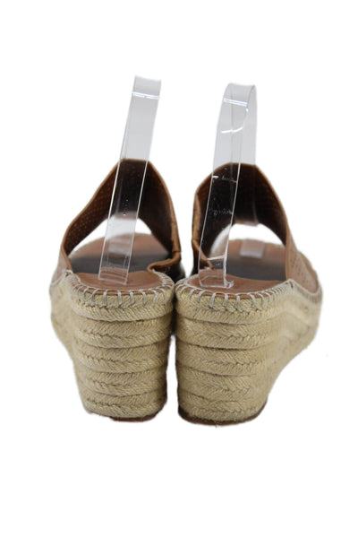 Caslon Womens Laser Cut Open Toe Espadrille Wedge Shoes Brown Size 7.5M
