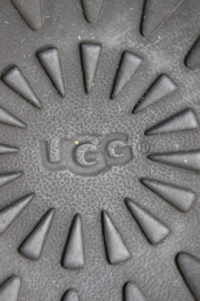 Ugg Womens Suede Grommet Shearling Lined Midi Boots Shoes Black Size 7.5