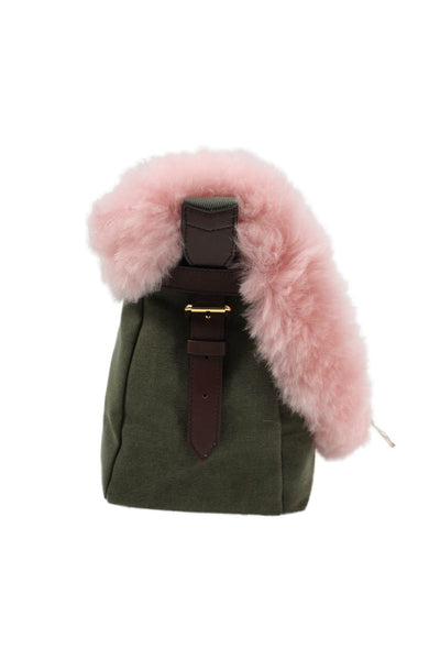 Blumarine Womens Embellished Adjustable Messenger Bag Green