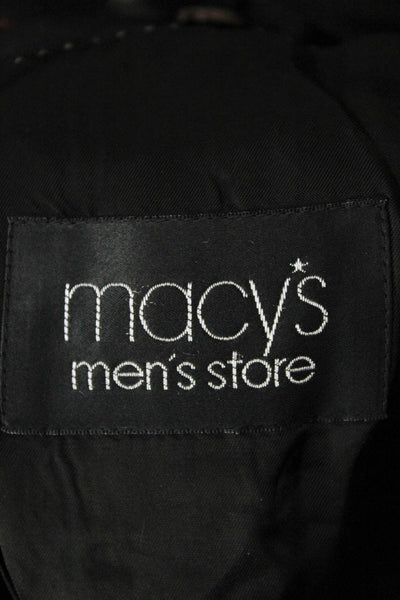 DKNY Mens Wool Black Blazer Button Closure Size 42
