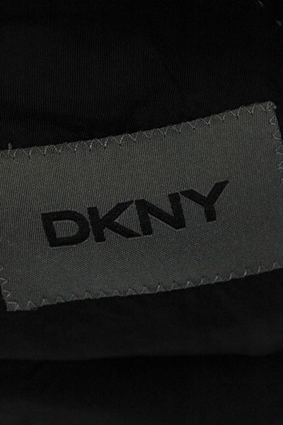 DKNY Mens Wool Black Blazer Button Closure Size 42