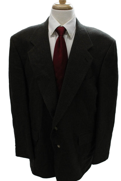 Oscar de la Renta Mens Green Check Blazer Size 48