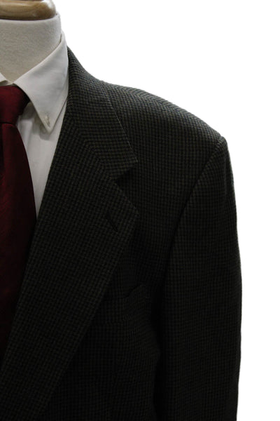 Oscar de la Renta Mens Green Check Blazer Size 48