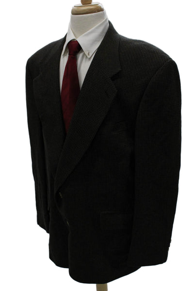 Oscar de la Renta Mens Green Check Blazer Size 48