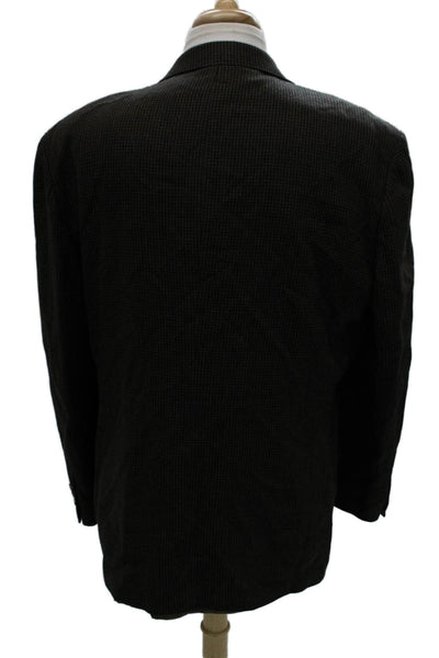 Oscar de la Renta Mens Green Check Blazer Size 48