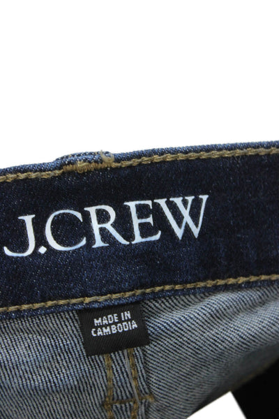 J Crew Womens Cropped Blue Jeans Cotton Blend Size 27