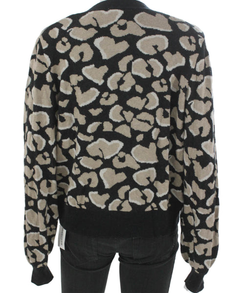 Splendid Women Multicolor Animal Print V Neck Cardigan Long Sleeve Size XL