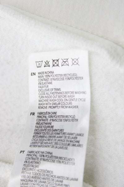 Varley Womens Parka White Zip Recycled Polyester Long Sleeve Size XL