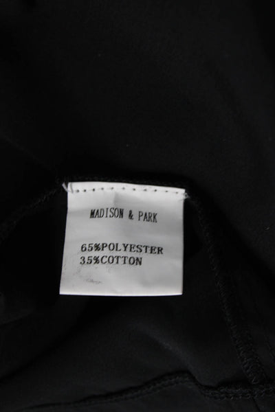 Madison & Park Womens Shift Dress Knee Length Black Long Sleeve Size L
