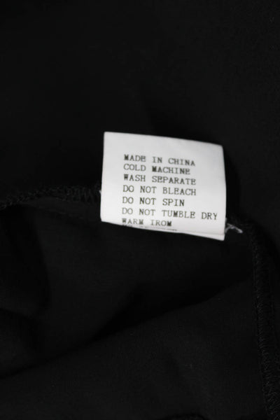 Madison & Park Womens Shift Dress Knee Length Black Long Sleeve Size L