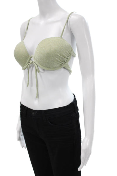 Montce Womens Swimsuit Top Green Flecked Size XL