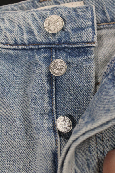Mother Superior Womens Cut-Off Blue Cotton Shorts Size 27