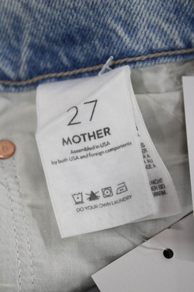 Mother Superior Womens Cut-Off Blue Cotton Shorts Size 27