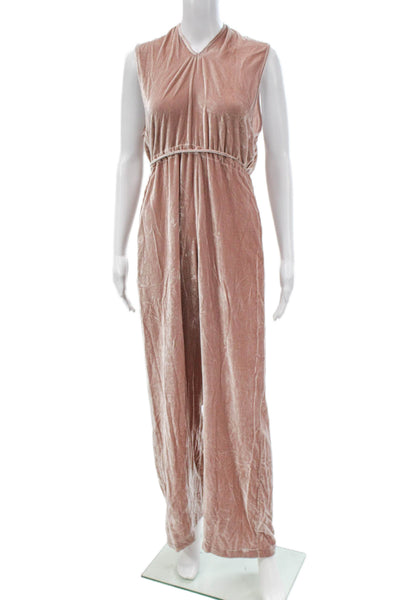 Reformation Womens Pink Cowl Neck Sleeveless Jumpsuit Rayon Size XS