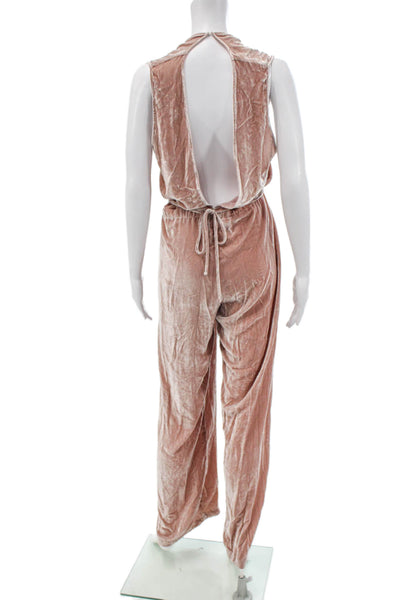 Reformation Womens Pink Cowl Neck Sleeveless Jumpsuit Rayon Size XS