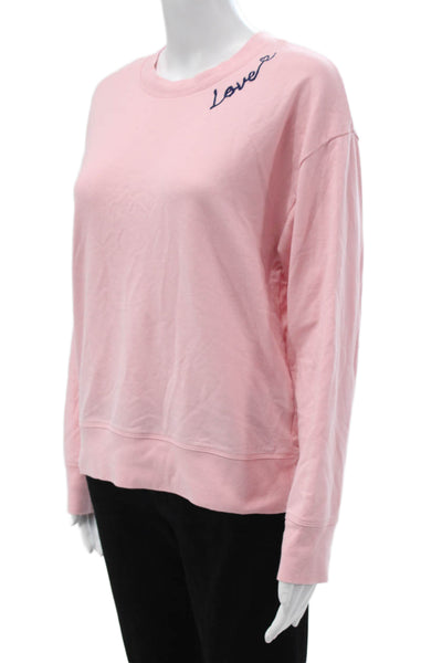 J Crew Womens Pullover Pink Cotton Crewneck Long Sleeve Size S